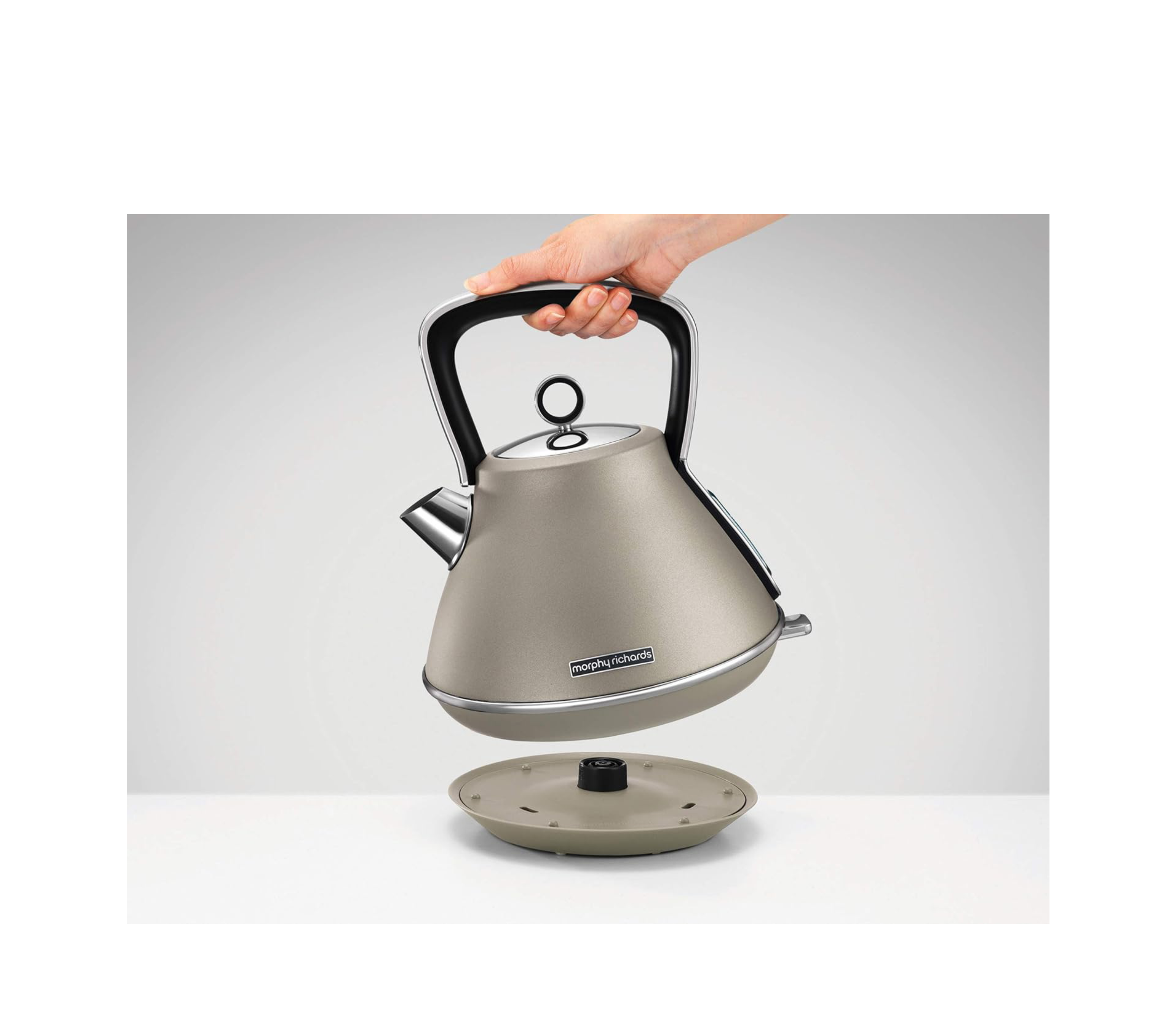 Morphy Richards Evoke Pyramid Kettle 1.5L Platinum | 100103