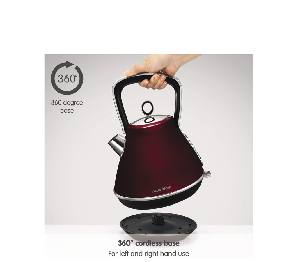 Morphy Richards Evoke Pyramid Kettle 1.5L Red | 100108