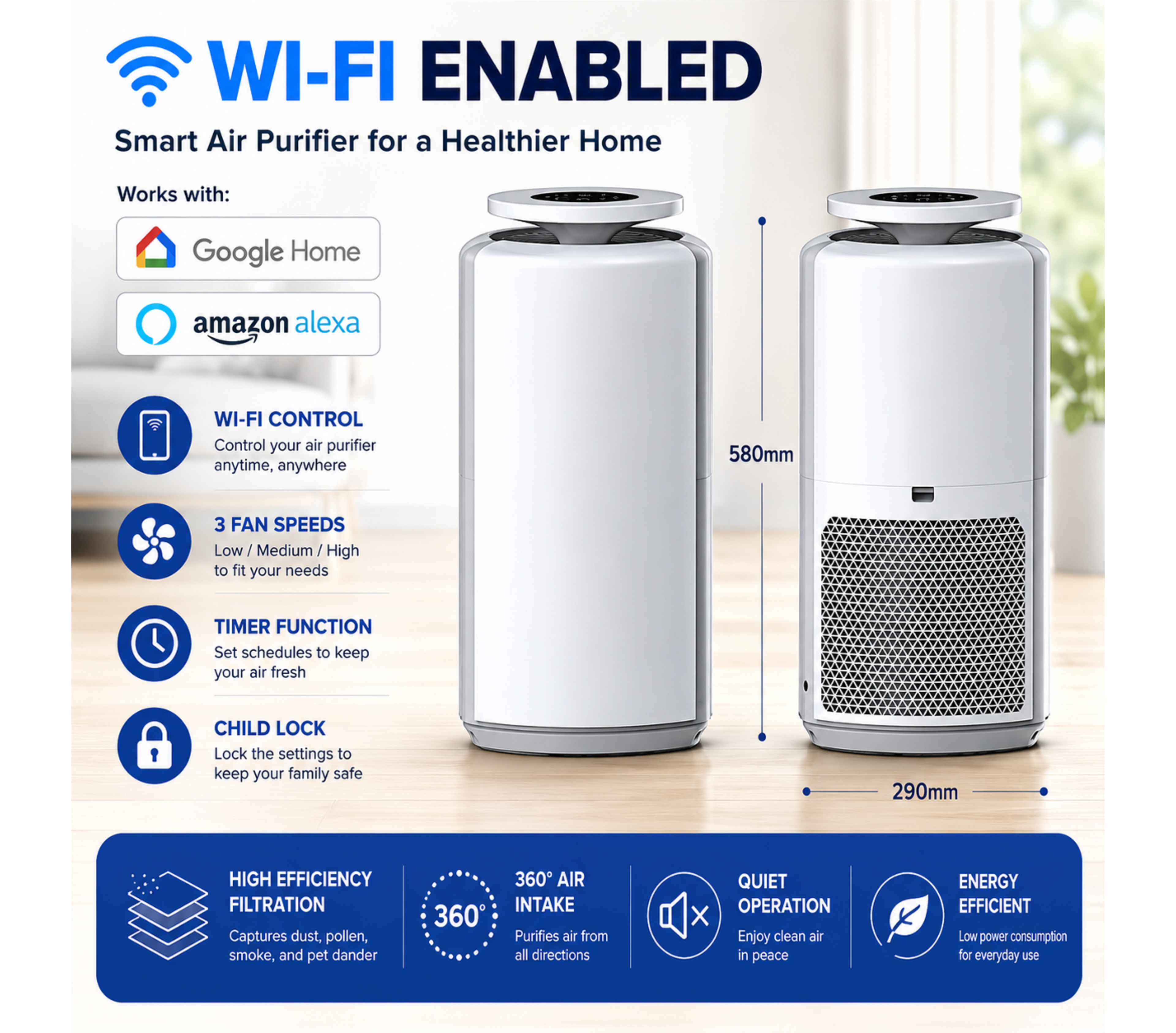 Cornell Air Zen Pro Purifier with UV | CAP-E02WH