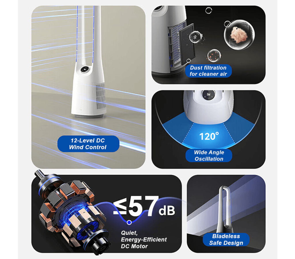 Cornell Bladeless Tower Fan | CBF12DC