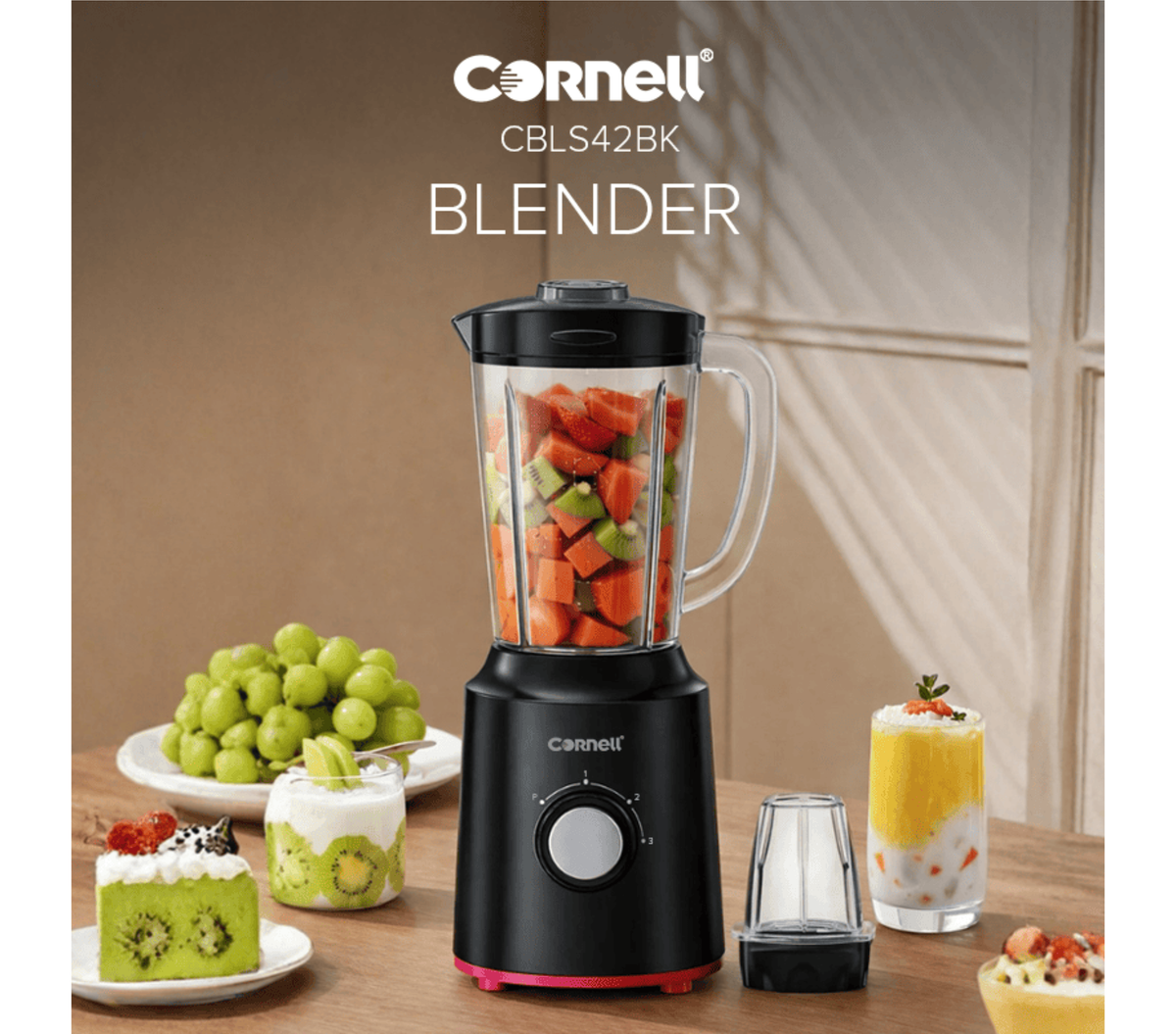 Cornell 2-IN-1 Blender 1.5L | CBLS42BK
