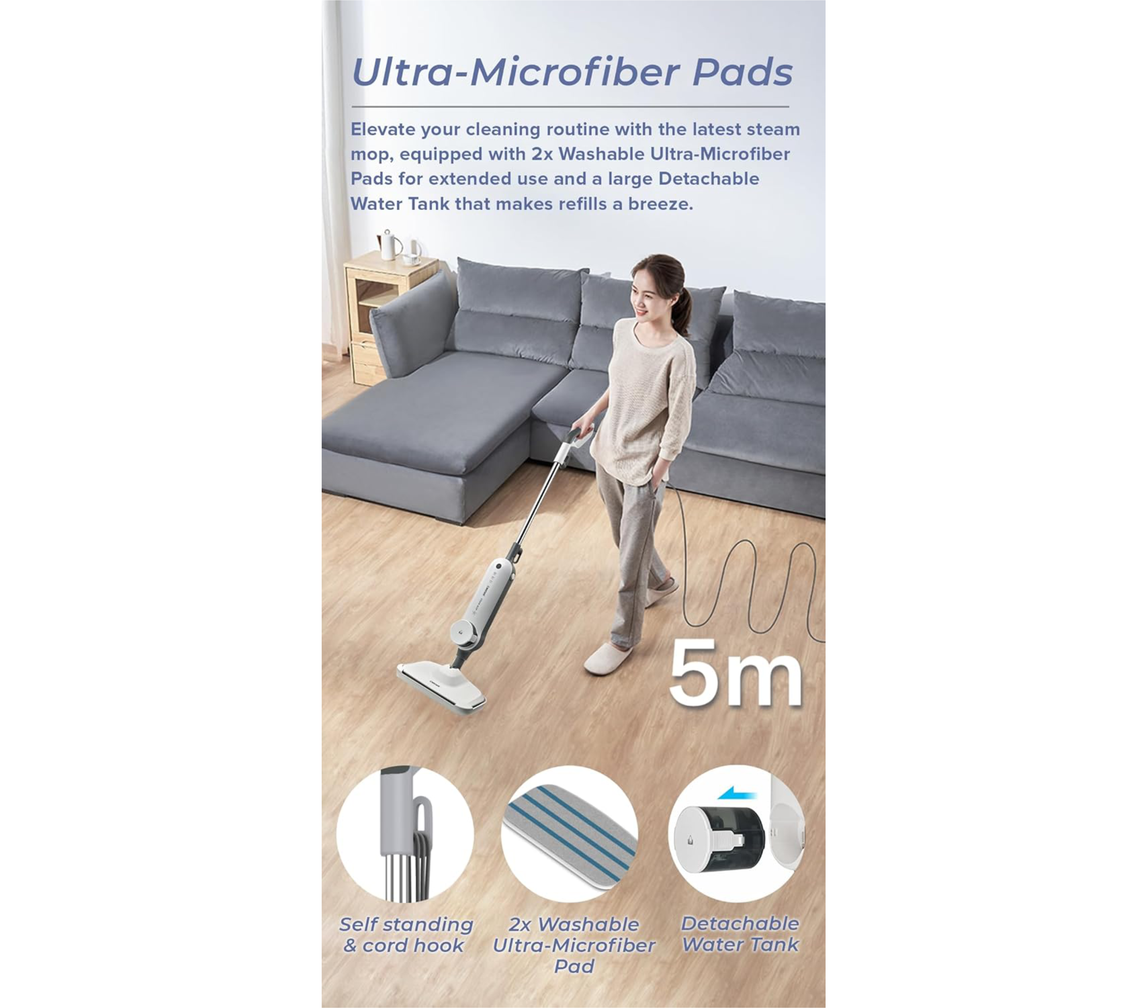 Cornell Nano Steam Mop | CESM330WH