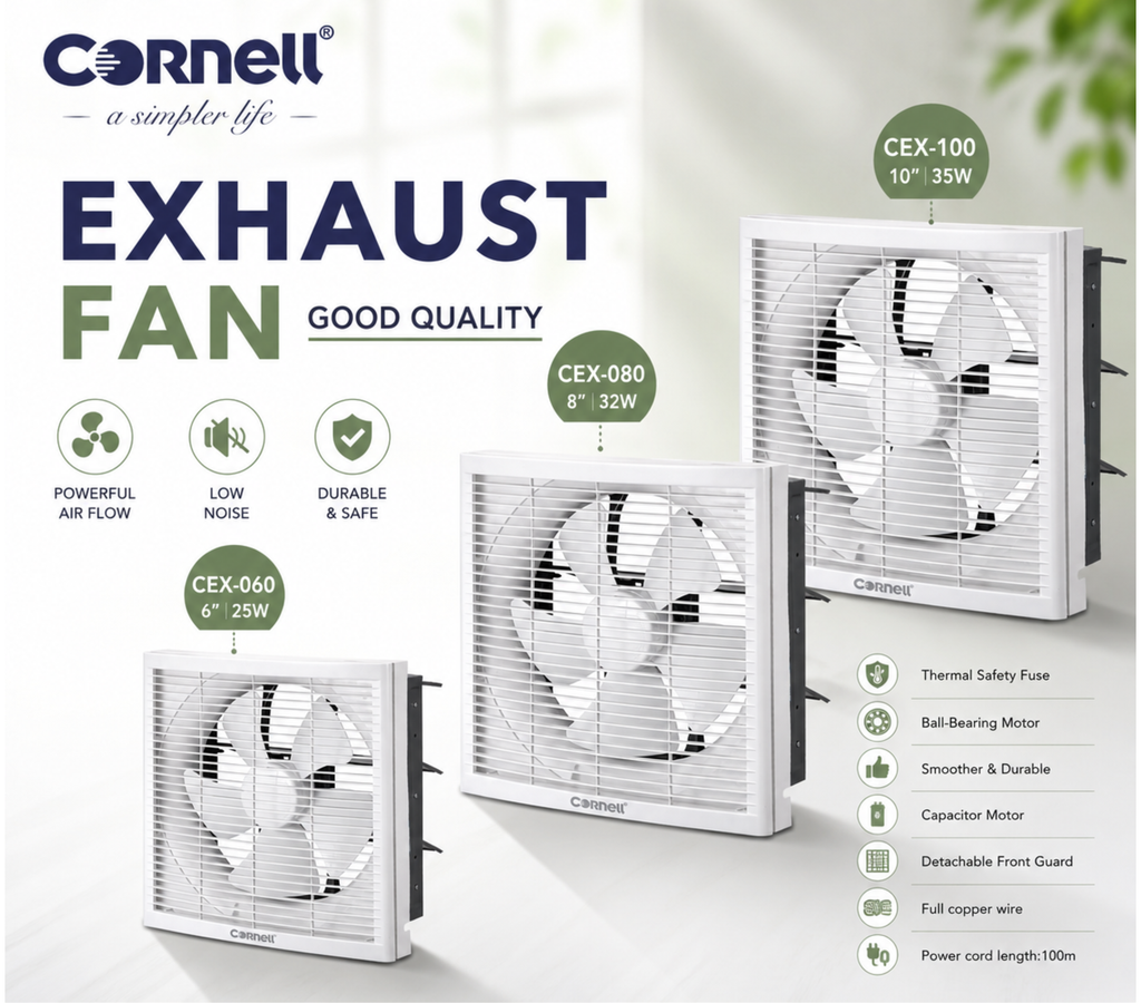 Cornell Exhaust Fan | CEX-060 (6")/ CEX-080 (8")/ CEX-100 (10")