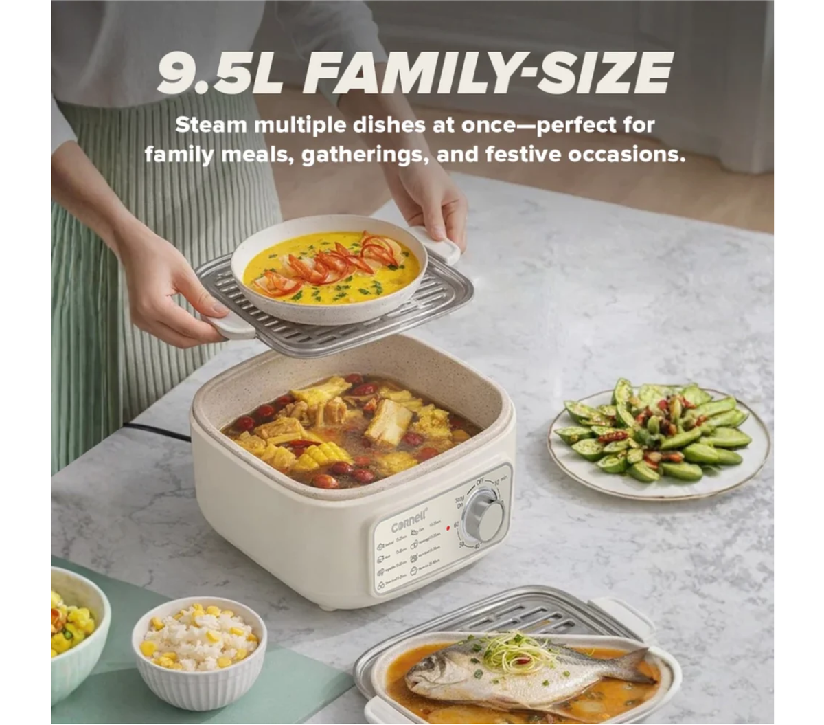 Cornell Stainless Steel Food Steamer 9.5L | CFS95S