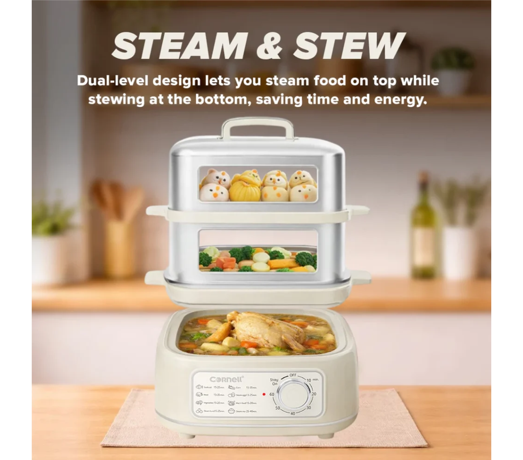 Cornell Stainless Steel Food Steamer 9.5L | CFS95S