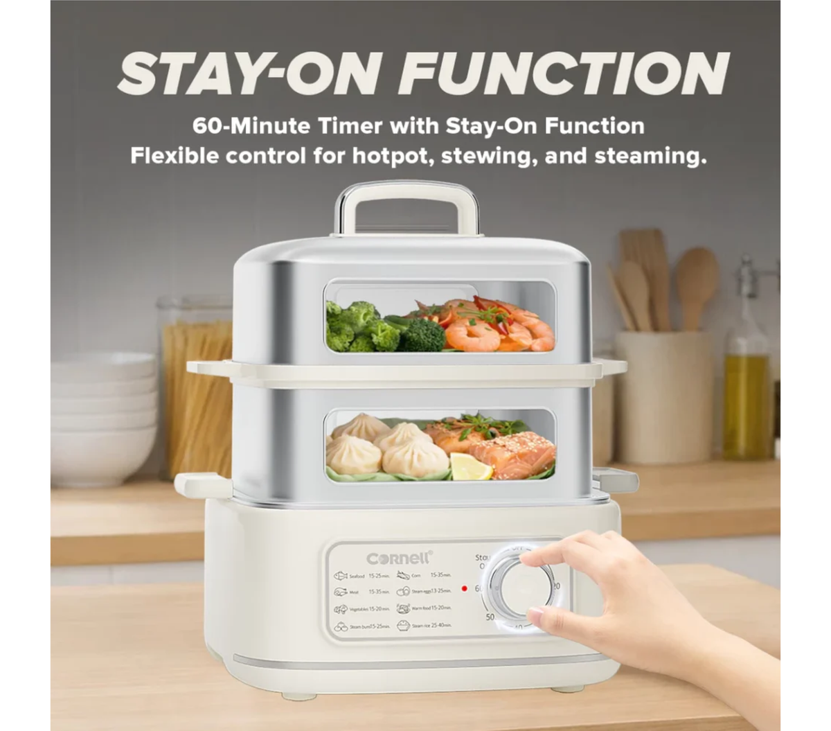 Cornell Stainless Steel Food Steamer 9.5L | CFS95S