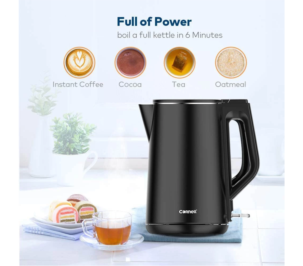 Cornell Cordless Cool Touch Jug Kettle 1.5L Black | CJK-E150SSB