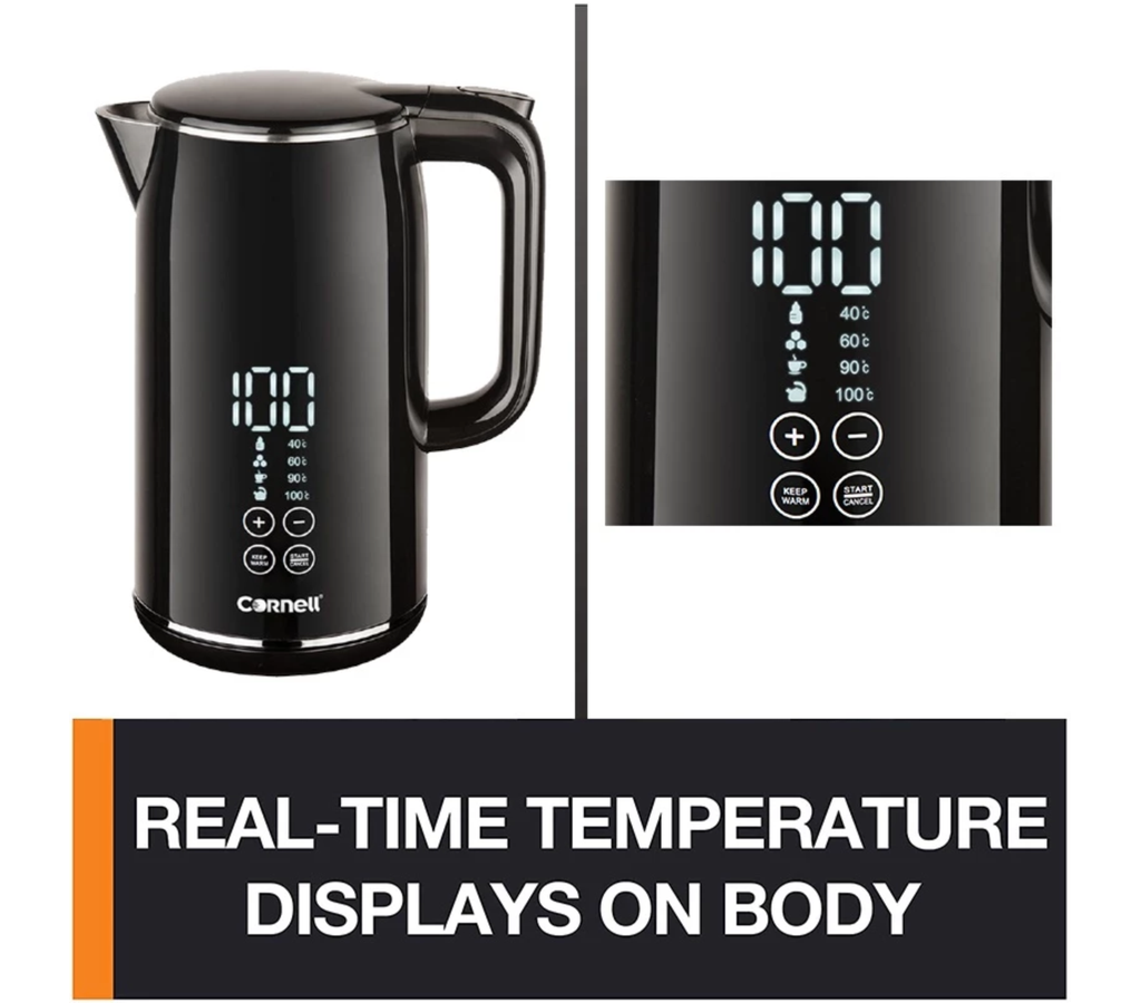 Cornell Digital Cordless Kettle with Temperature Control 1.7L | CJK-E170DS
