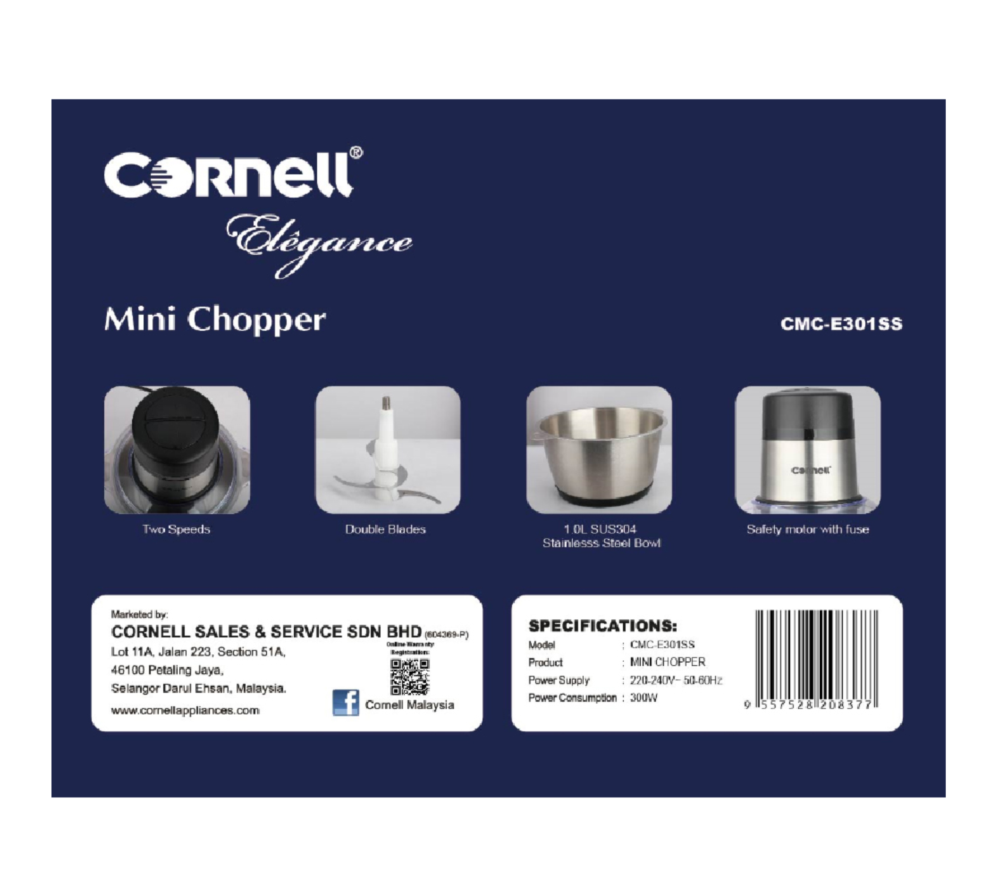 Cornell Food Chopper 1.0L | CMC-E301SS