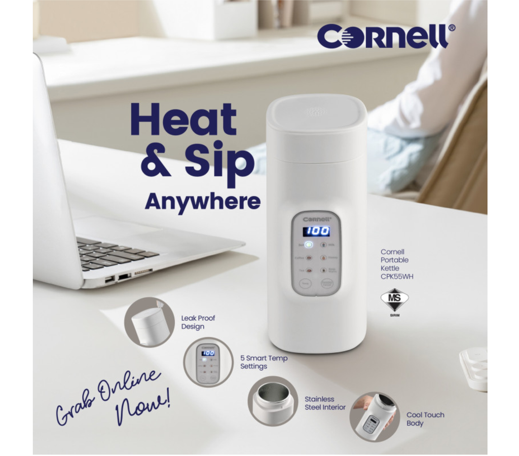 Cornell Portable Travel Kettle White | CPK55WH