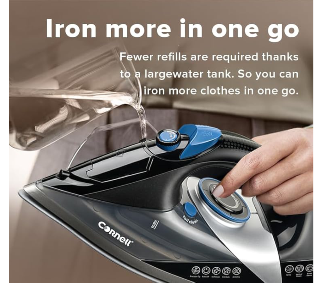 Cornell Turbo Steam Iron 2600W | CSI-E26BK