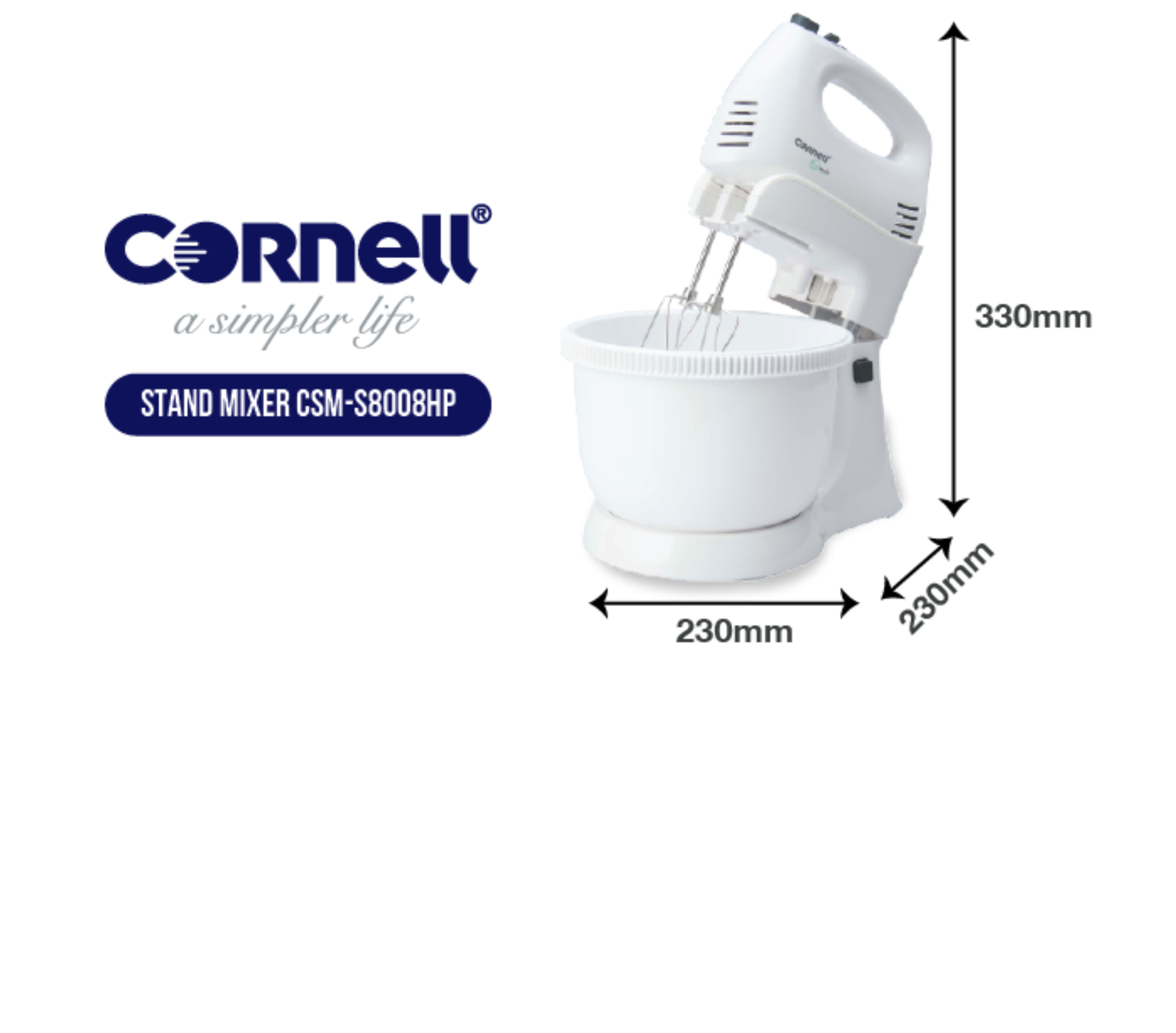 Cornell Stand Mixer 3.5L | CSM-S8008HP