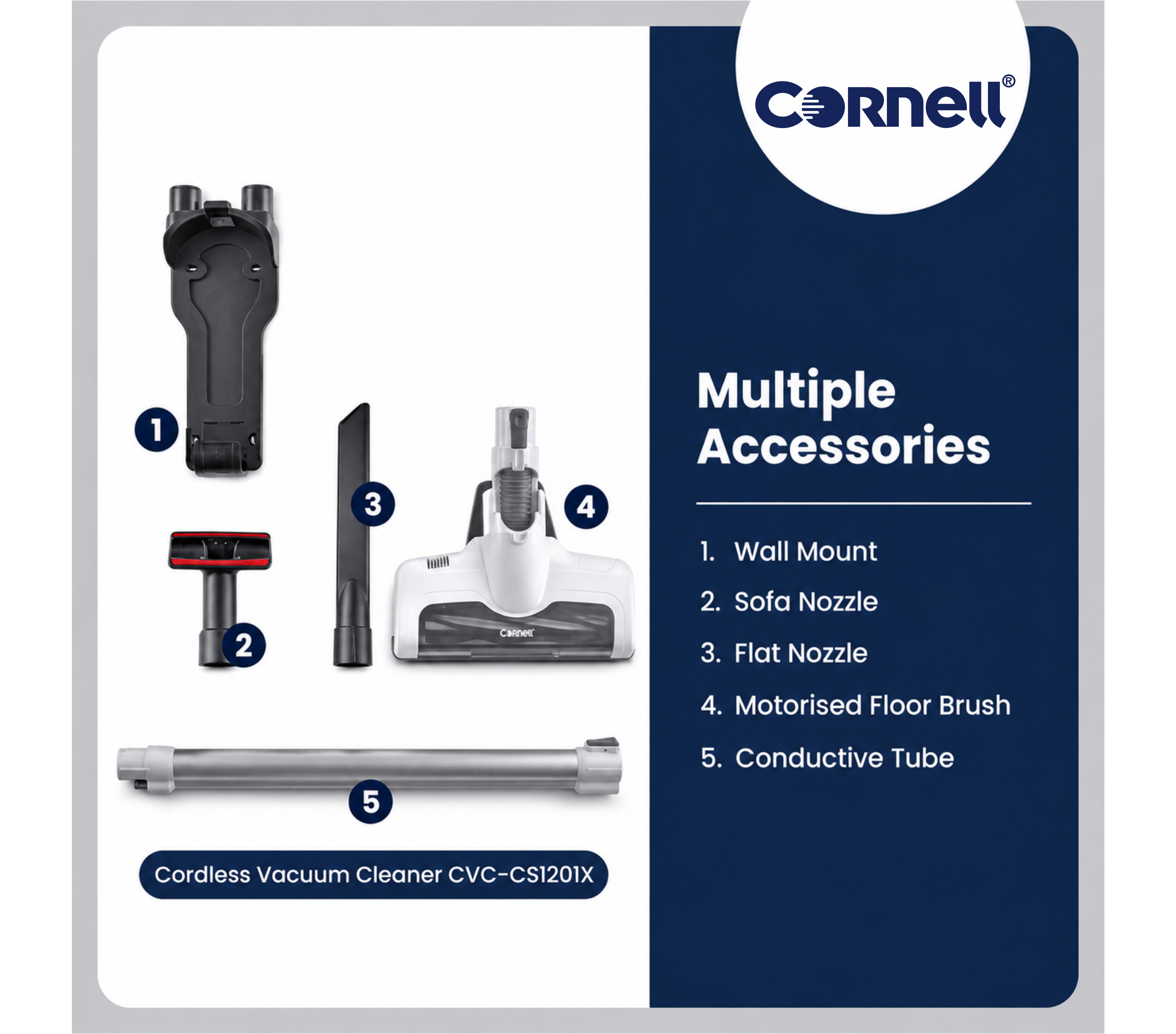Cornell 3-IN-1 Cordless Vacuum Cleaner | CVC-CS1201X