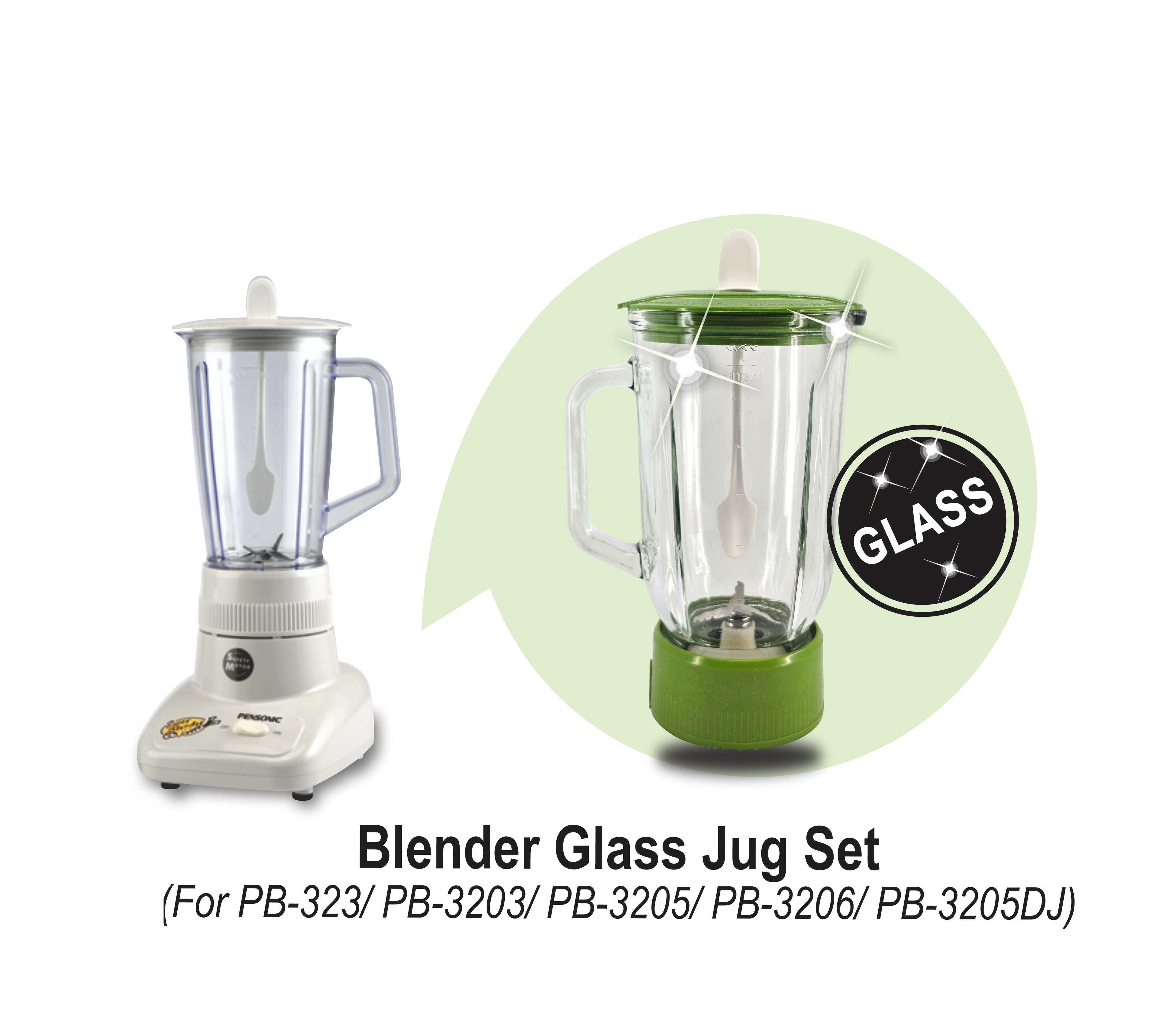 Blender Glass Jug Set 1.0L | JC-323G