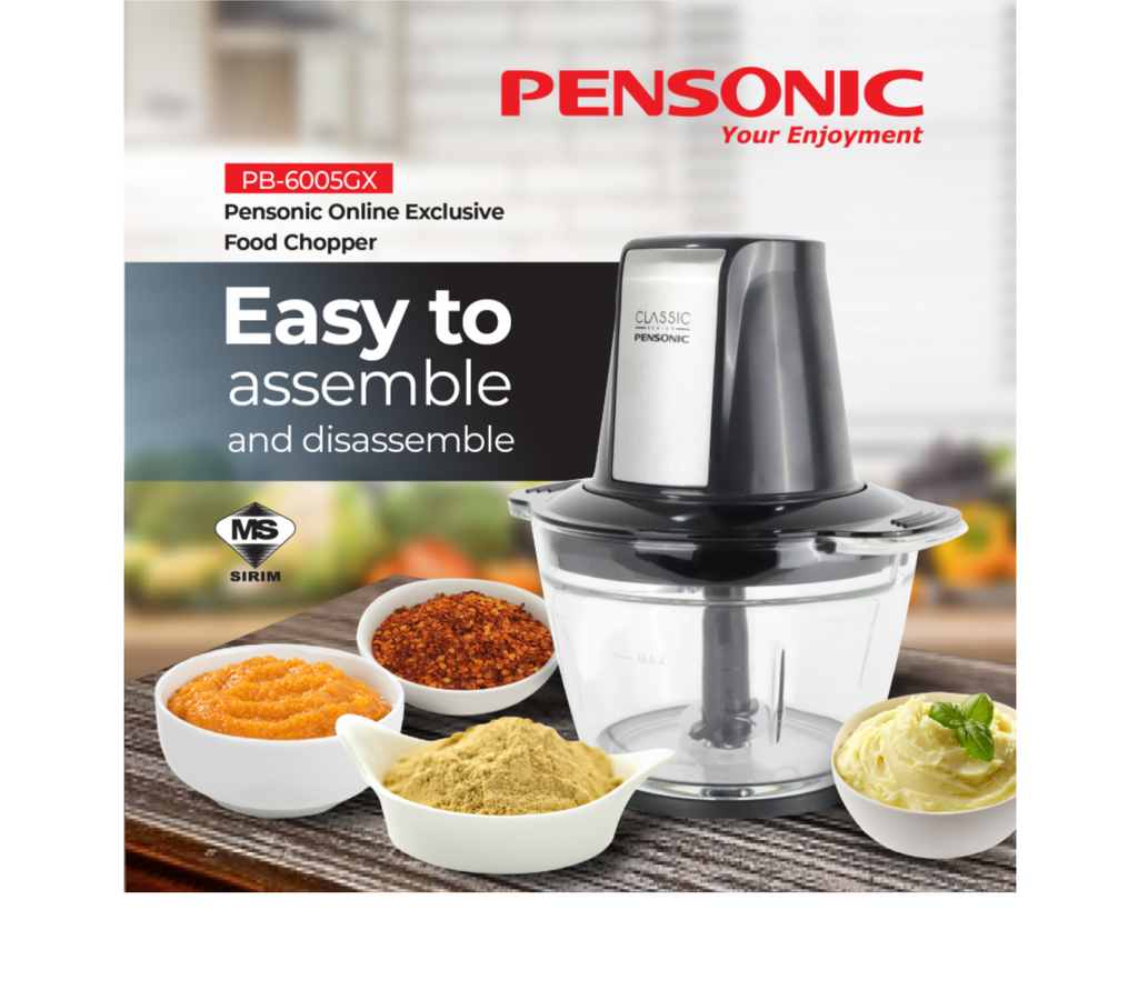 Pensonic Classic Series Food Chopper 1.0L | PB-6005GX
