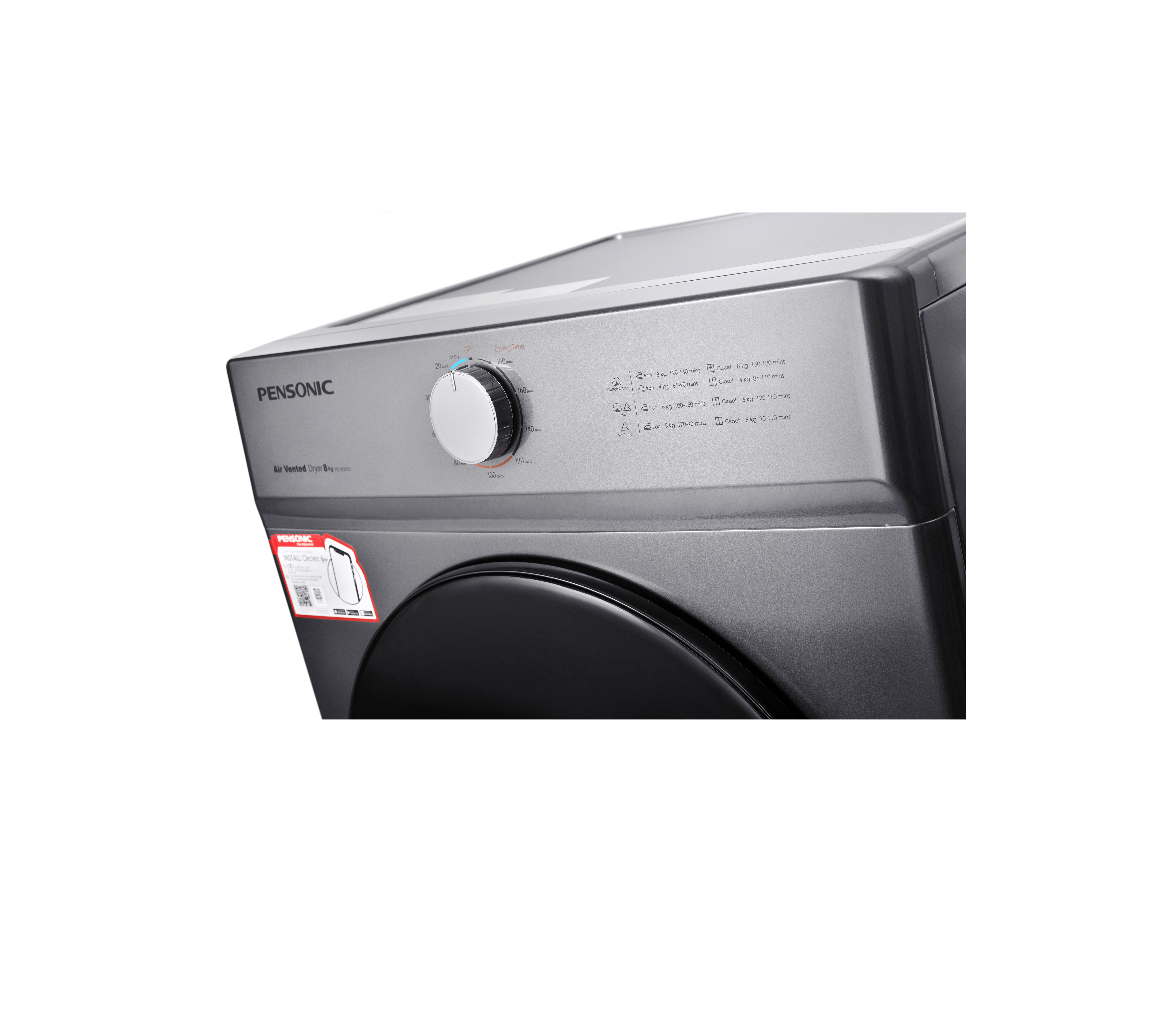 Pensonic Dryer 8Kg | PD-8000V