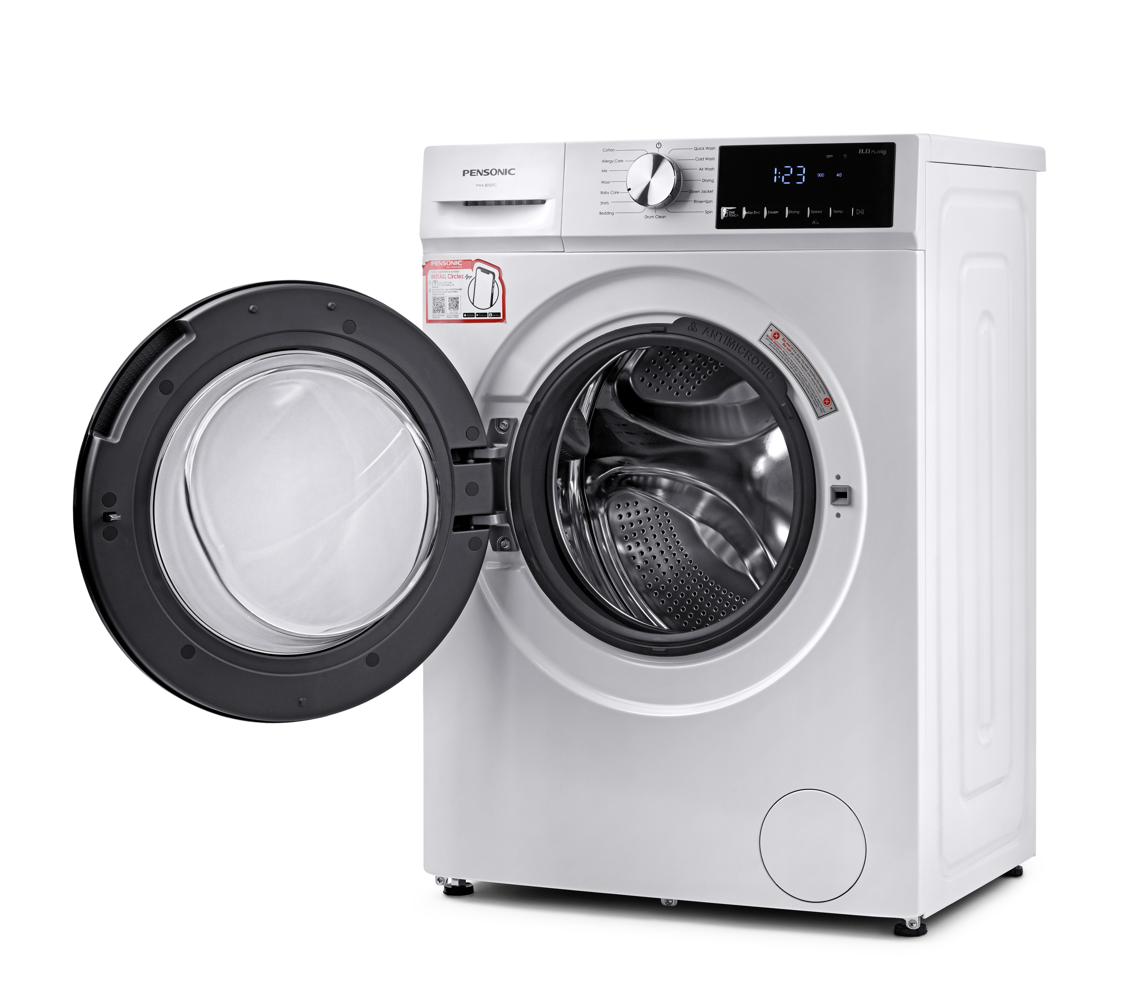 Pensonic INVERTER 2-In-1 Front Load Washer 8KG & Dryer 5KG | PWA-8050FC