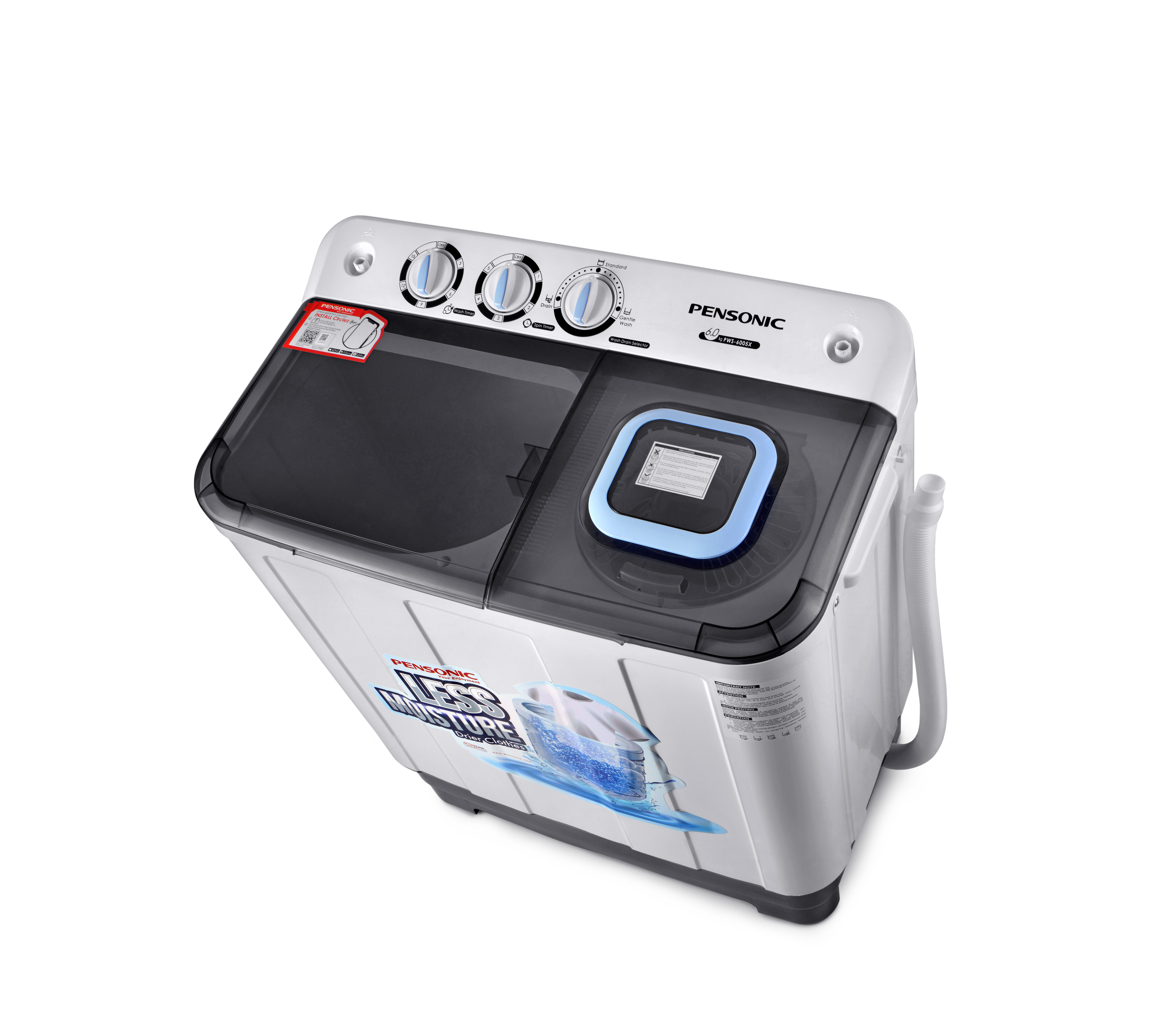 Pensonic Semi Auto Washing Machine 6KG | PWS-6005X
