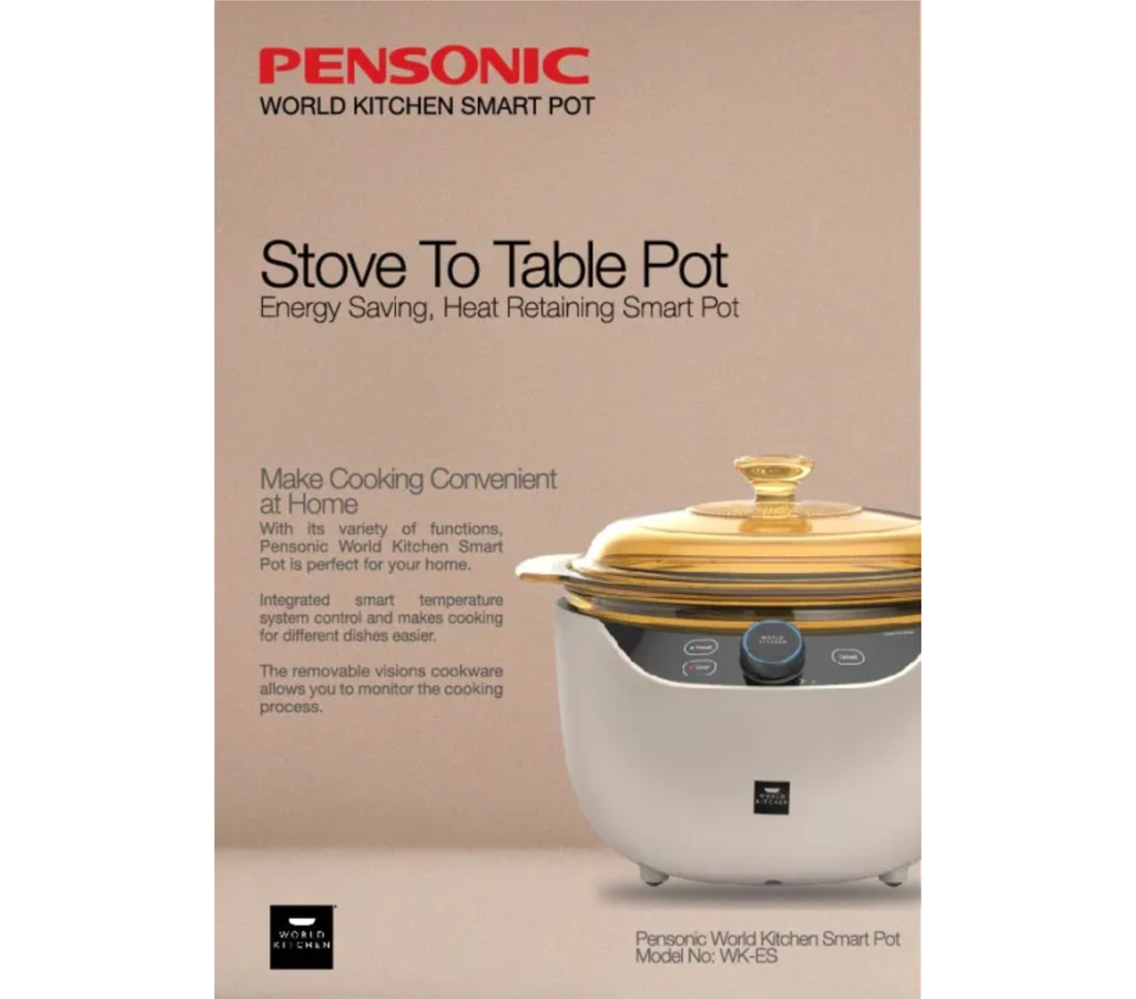 World Kitchen Smart Pot with Visions Pot 3.5L | WK-ES